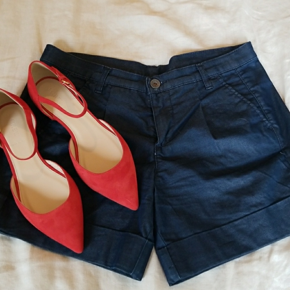 Navy Benetton Jeans Shorts Sz 40